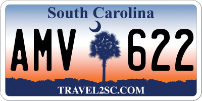 SC license plate AMV622