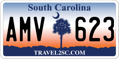 SC license plate AMV623