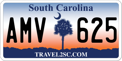 SC license plate AMV625