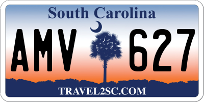 SC license plate AMV627