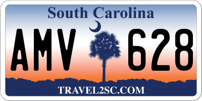 SC license plate AMV628