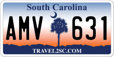 SC license plate AMV631