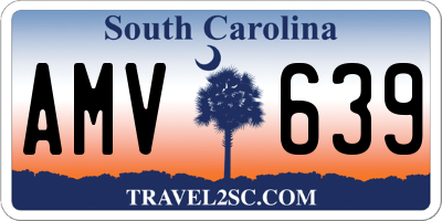 SC license plate AMV639