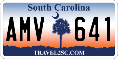 SC license plate AMV641