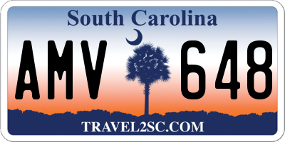 SC license plate AMV648