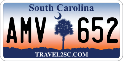 SC license plate AMV652