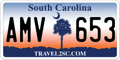 SC license plate AMV653