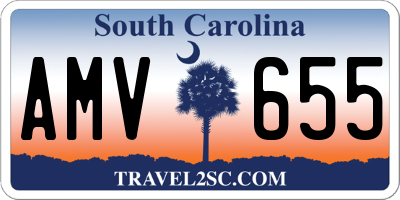 SC license plate AMV655
