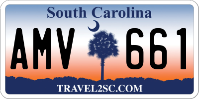 SC license plate AMV661