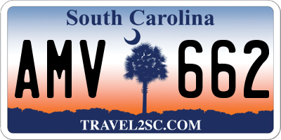 SC license plate AMV662
