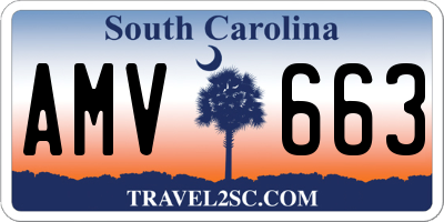 SC license plate AMV663
