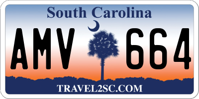 SC license plate AMV664