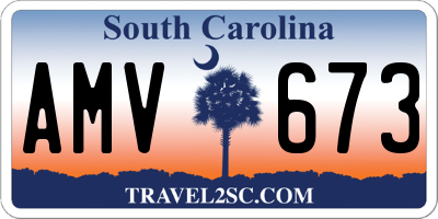 SC license plate AMV673