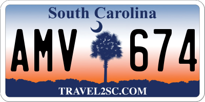 SC license plate AMV674