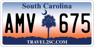 SC license plate AMV675
