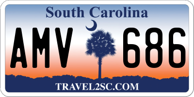 SC license plate AMV686