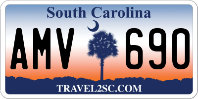 SC license plate AMV690