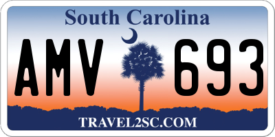 SC license plate AMV693