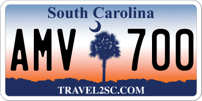 SC license plate AMV700