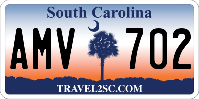 SC license plate AMV702