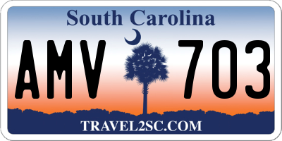 SC license plate AMV703