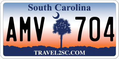 SC license plate AMV704