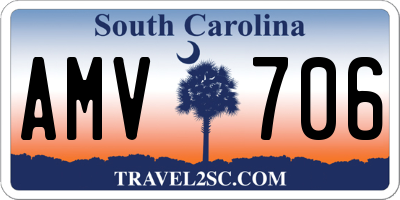 SC license plate AMV706
