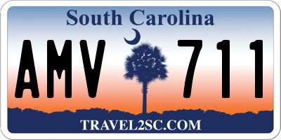 SC license plate AMV711