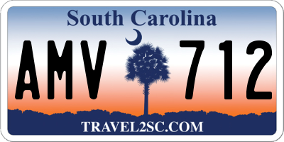SC license plate AMV712