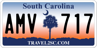 SC license plate AMV717