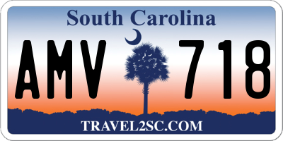 SC license plate AMV718