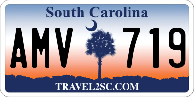 SC license plate AMV719