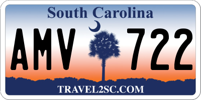 SC license plate AMV722