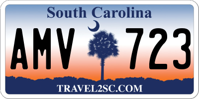 SC license plate AMV723