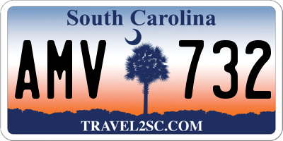 SC license plate AMV732