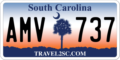 SC license plate AMV737