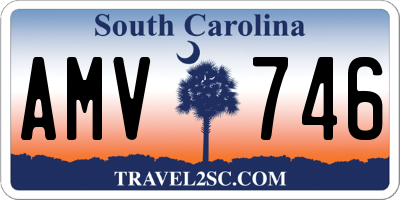 SC license plate AMV746