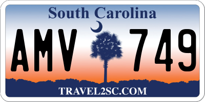 SC license plate AMV749