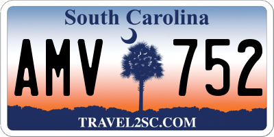 SC license plate AMV752