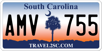SC license plate AMV755