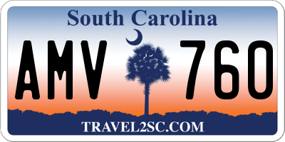 SC license plate AMV760