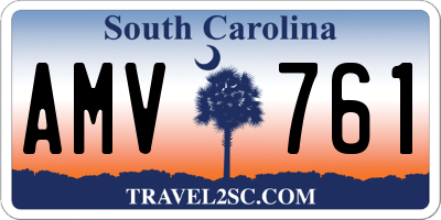 SC license plate AMV761