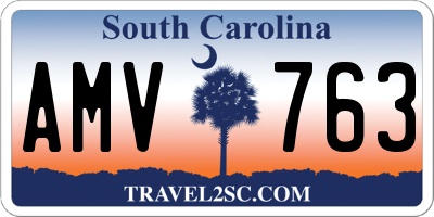 SC license plate AMV763