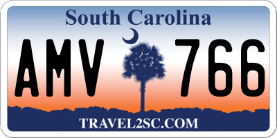 SC license plate AMV766