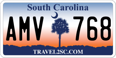 SC license plate AMV768