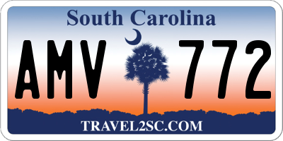 SC license plate AMV772