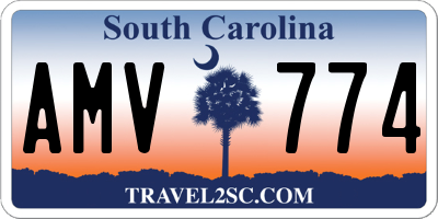SC license plate AMV774