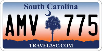 SC license plate AMV775
