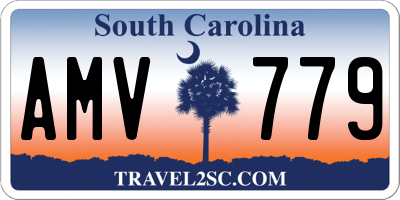 SC license plate AMV779