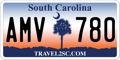 SC license plate AMV780